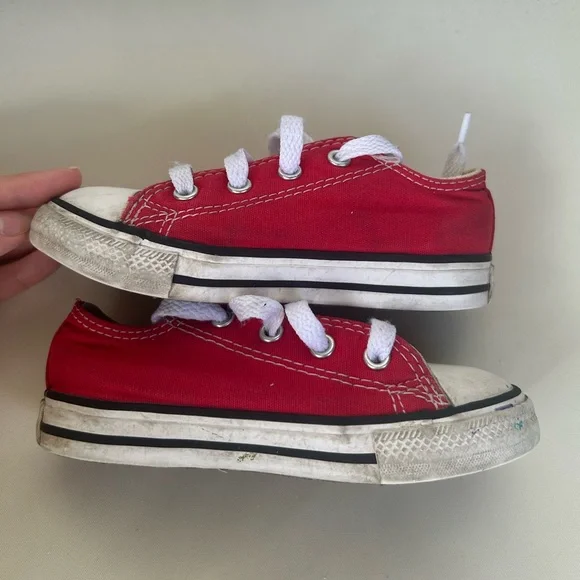 Converse Kids Red Sneakers - Picture 6 of 8